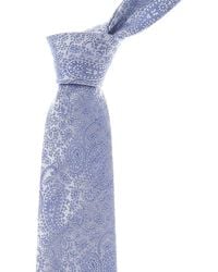 Etro - Paisley Linen & Silk-Blend Tie - Lyst