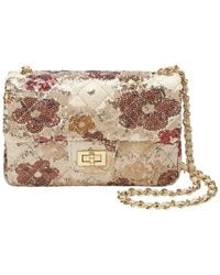 Tiffany & Fred Paris - Sequin & Leather Quilted Shoulder Bag - Lyst