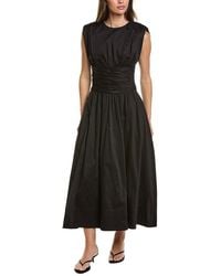 Toccin - Evangeline Strong Shoulder Midi Dress - Lyst