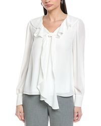 Cece - Ruffle Tie V-Neck Top - Lyst