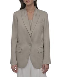 DKNY - Stand Collar Peak Lapel Blazer - Lyst