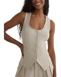 Bella Dahl - Scoop Neck Linen Vest - Lyst