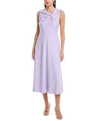 Anne Klein - Twist Front A Line Modern Midi Dress - Lyst
