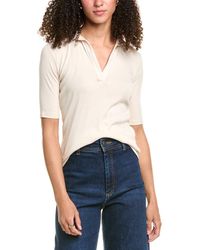 Vince - Elbow-Sleeve Polo Shirt - Lyst