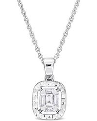 Rina Limor - 14k 0.24 Ct. Tw. Diamond Cluster Drop Necklace - Lyst