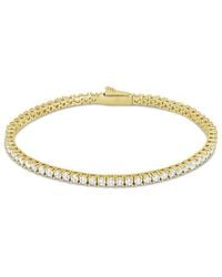 Sterling Forever - 14k Plated Cz Alicia Tennis Bracelet - Lyst