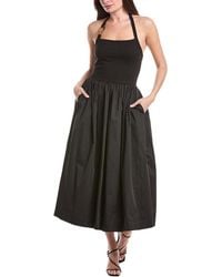 En Saison - Leah Mixed Media Midi Dress - Lyst