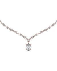 Sabrina Designs Lab Grown Diamonds - 14K Rose 8.54 Ct. Tw. Lab-Grown Diamond Drop Necklace - Lyst