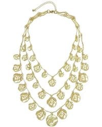 Adornia - Plated Modern Bohemian Layered Necklace - Lyst