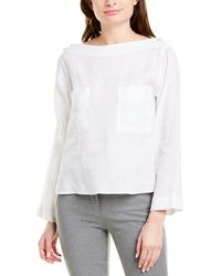 Max Mara Linen Top - White