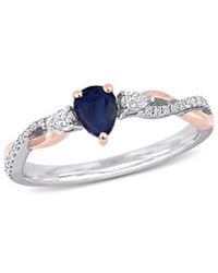 Diamond Select Cuts - 14K 0.59 Ct. Tw. Diamond & Sapphire Ring - Lyst