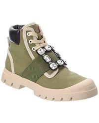 Roger Vivier - Canvas & Leather Boot - Lyst