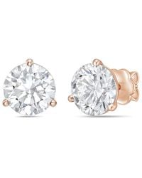 Diana M. Jewels - Diana M. 14K Rose 6.00 Ct. Tw. Lab-Grown Diamond Stud Earrings - Lyst