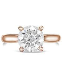 Diana M. Jewels - Diana M. 14K Rose 1.00 Ct. Tw. Lab-Grown Diamond Solitaire Ring - Lyst