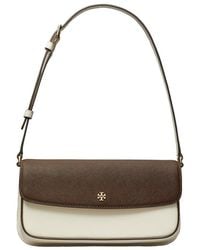 Tory Burch - Color-Block Leather Flap Shoulder Bag - Lyst