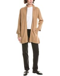 Forte - Doubleknit Zip Mock Wool & Cashmere-Blend Cardigan - Lyst