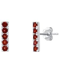MaxColor - 14K 0.35 Ct. Tw. Garnet Stud Earrings - Lyst