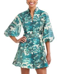 mestiza - Valencia Linen-Blend Mini Dress - Lyst