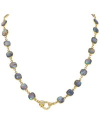 Margo Morrison - 18K 0.57 Ct. Tw. Diamond & Faceted Labradorite Necklace - Lyst