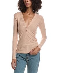 James Perse - Henley Top - Lyst