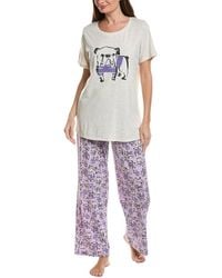 Hue - 2Pc Embellished Pajama Set - Lyst