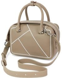 Tiffany & Fred Paris - Pebbled Leather Stitched Satchel - Lyst
