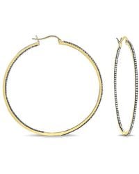 Rachel Glauber - Plated Hoop Earrings - Lyst