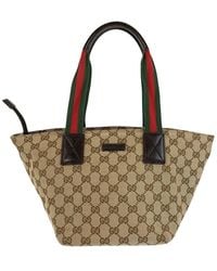 Gucci - Brown GG Canvas Sherry Line Tote (authentic Pre-loved) - Lyst
