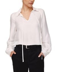 Bella Dahl - Long Sleeve Raglan Silk-Blend Pullover - Lyst