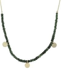Ebru Jewelry - 14K Emerald Minimalist Necklace - Lyst