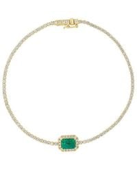 Effy Fine Jewelry - 14K 2.58 Ct. Tw. Diamond & Emerald Bracelet - Lyst