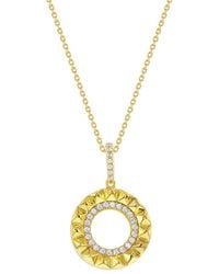 Suzy Levian CZ Jewelry - Suzy Levian Cz Rockstud Circle Necklace - Lyst