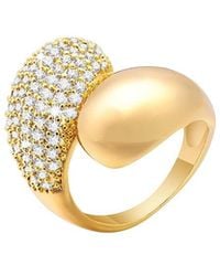 Liv Oliver - 18k Plated Cz Modern Ring - Lyst