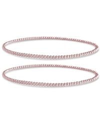 Sterling Forever - 14K Plated Beaded Stretch Bracelet Set - Lyst