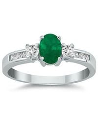 Gem Spark - 14K 1.08 Ct. Tw. Diamond & Emerald Ring - Lyst