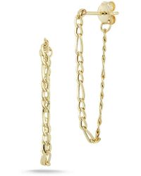Ember Fine Jewelry - 14k Figaro Chain Earrings - Lyst