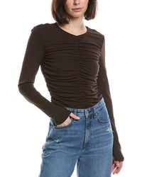 FRAME - Frame The Ruched Top - Lyst