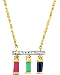 Rina Limor - 10k 0.52 Ct. Tw. Diamond & Gemstone Necklace - Lyst