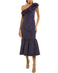 Rebecca Taylor One-shoulder Silk Gown - Purple