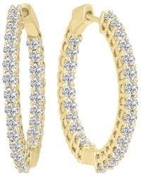 Lab Grown Diamonds - 14k 10.00 Ct. Tw. Lab Grown Diamond Hoops - Lyst