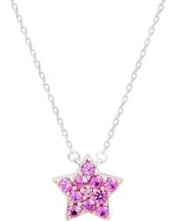 Suzy Levian - 0.02 Ct. Tw. Diamond & Sapphire Star Pendant - Lyst
