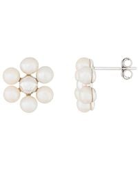 Splendid - Silver 4-4.5mm Freshwater Pearl Cluster Earrings - Lyst