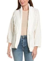 Autumn Cashmere - Cotton By Solid Fringed Shawl Collar Cardigan - Lyst