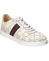 Gucci - Gg Stretch Low Top Leather Sneaker - Lyst