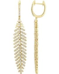 Sabrina Designs - 14K 1.00 Ct. Tw. Diamond Feather Earrings - Lyst
