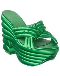 Ferragamo - Woven Satin Sandal - Lyst