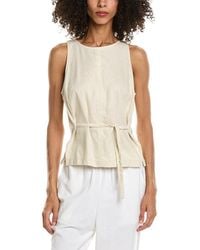 Max Studio - Tie Back Halter Linen-Blend Top - Lyst