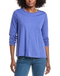 Eileen Fisher - Round Neck T-Shirt - Lyst