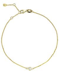 Suzy Levian 14k 0.10 Ct. Tw. Diamond Solitaire Bracelet - Metallic