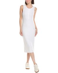 ATM - Rib Henley Dress - Lyst
